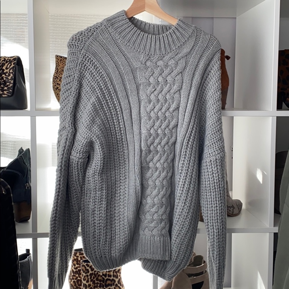 Philosophy Grey Chunky Knit Sweater